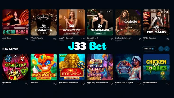 available types of J33 Bet bet including pre-match live express and system bets